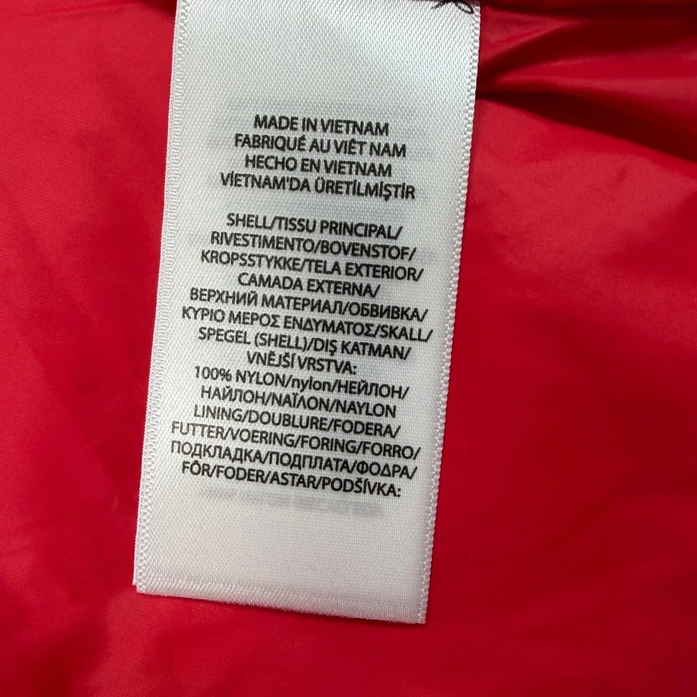 Ralph Lauren Kids 12M Puffer Jacket Red Hooded Down Fill Logo Excellent